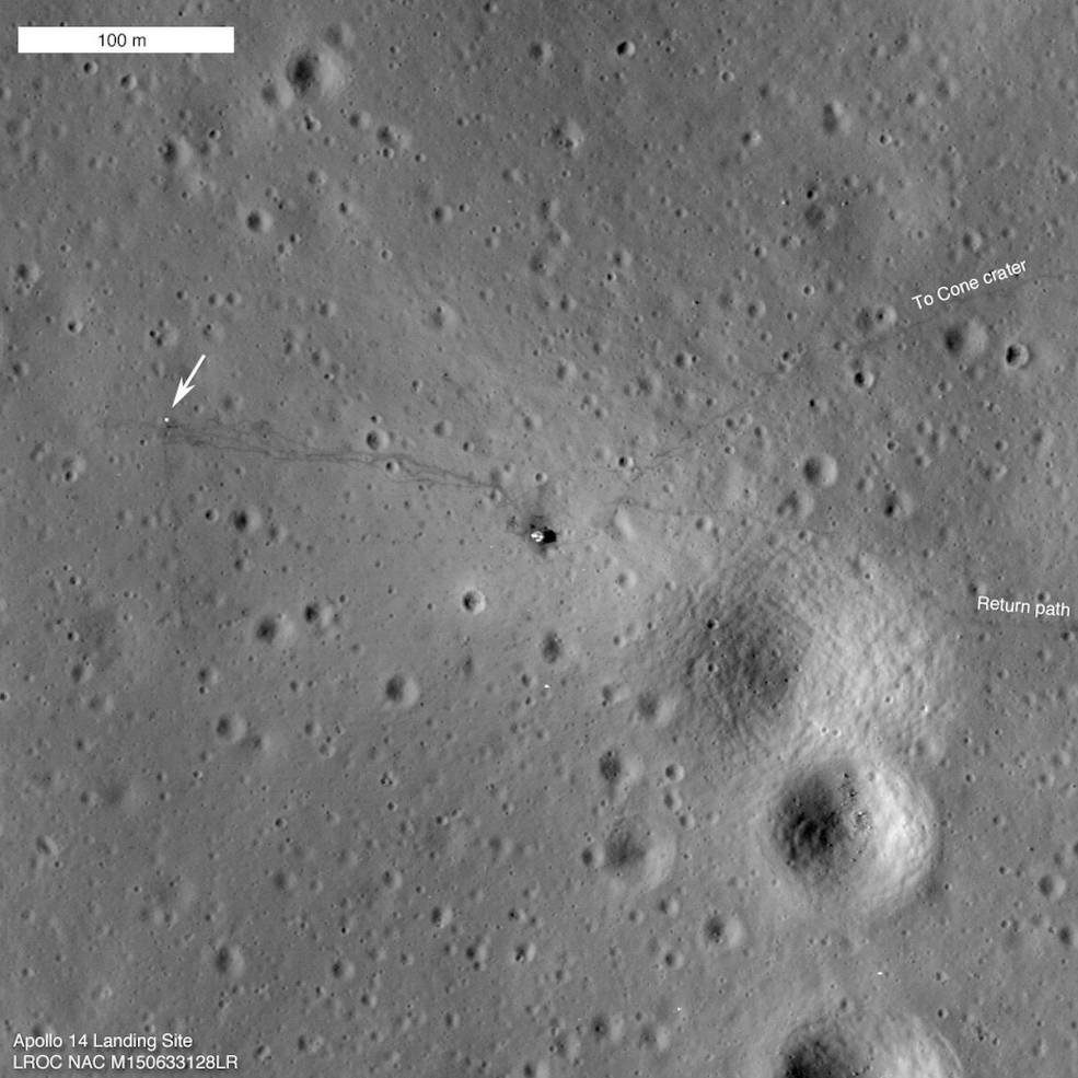 Lunar Reconnaissance Orbiter images of the Apollo 14 landing sites