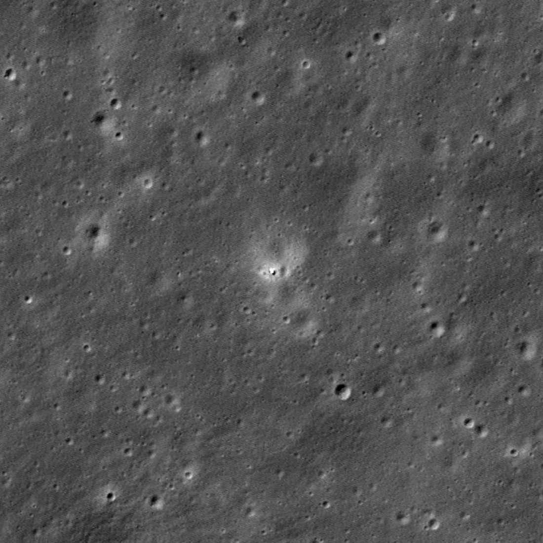 LRO image of the Chang'e 6 lander on the Moon's farside, taken on June 7, 2024