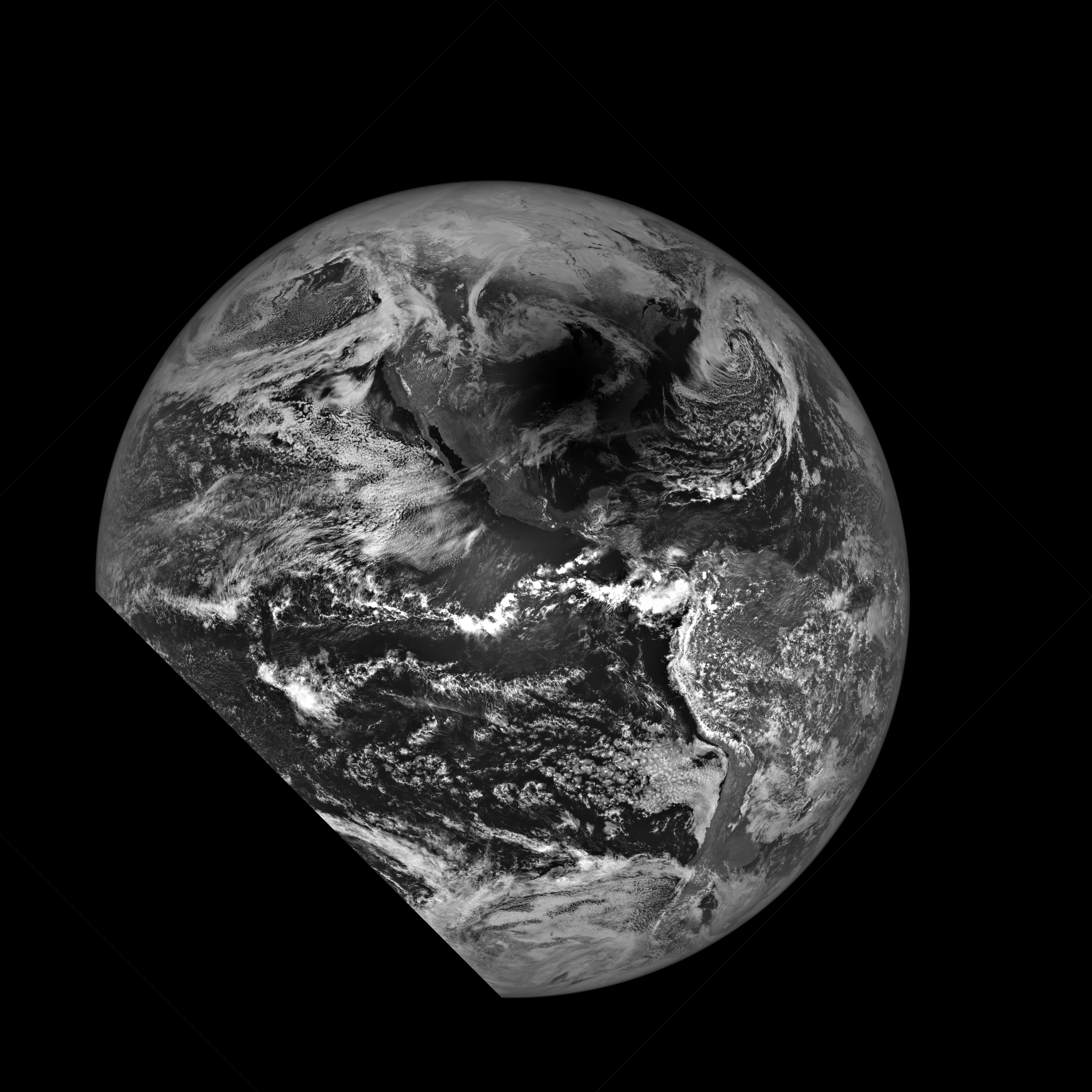 LRO image of the total solar eclipse taken on April 8, 2024