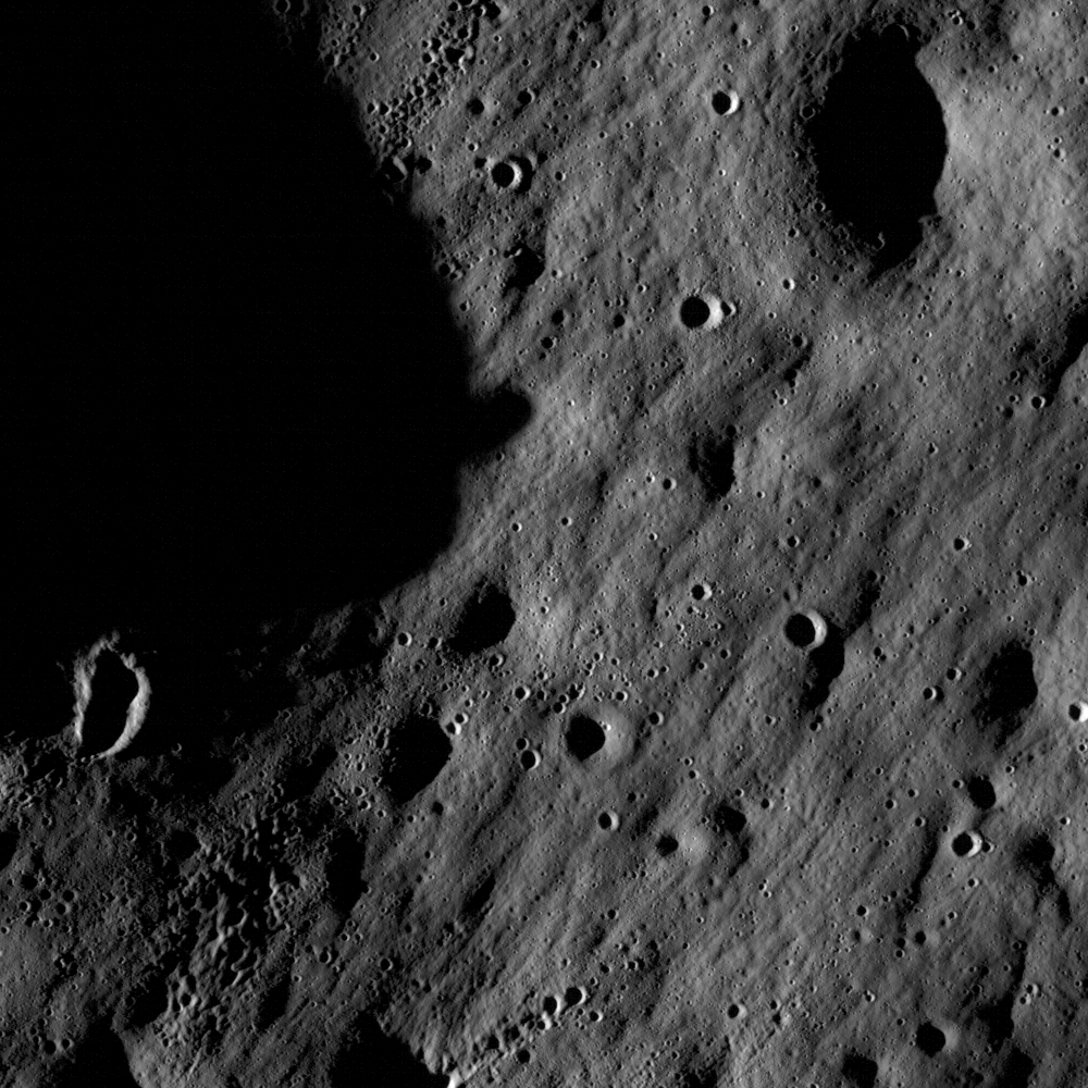 First high-resolution image of the Moon taken by Lunar Reconnaissance Orbiter (LRO).