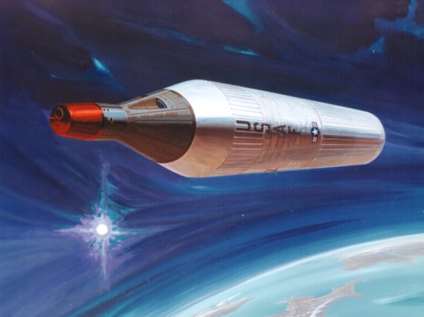 Illustration of the MOL as it would have appeared in orbit