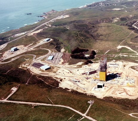 Space Launch Complex-6 under construction in 1966 at Vandenberg Air Force (now Space Force) Base in California