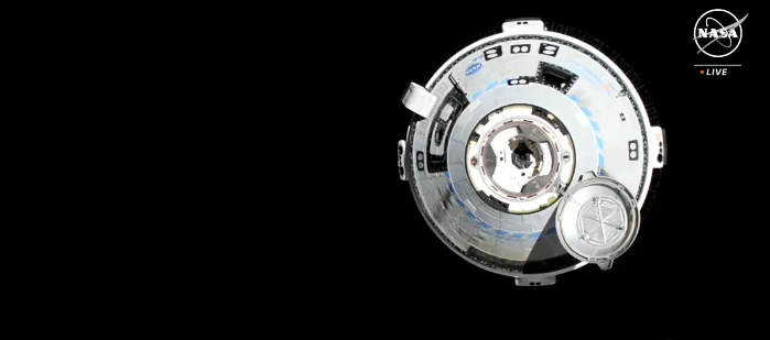 Boeing's Starliner spacecraft approaches the International Space Station for docking on June 6, 2024. Credit: NASA TV