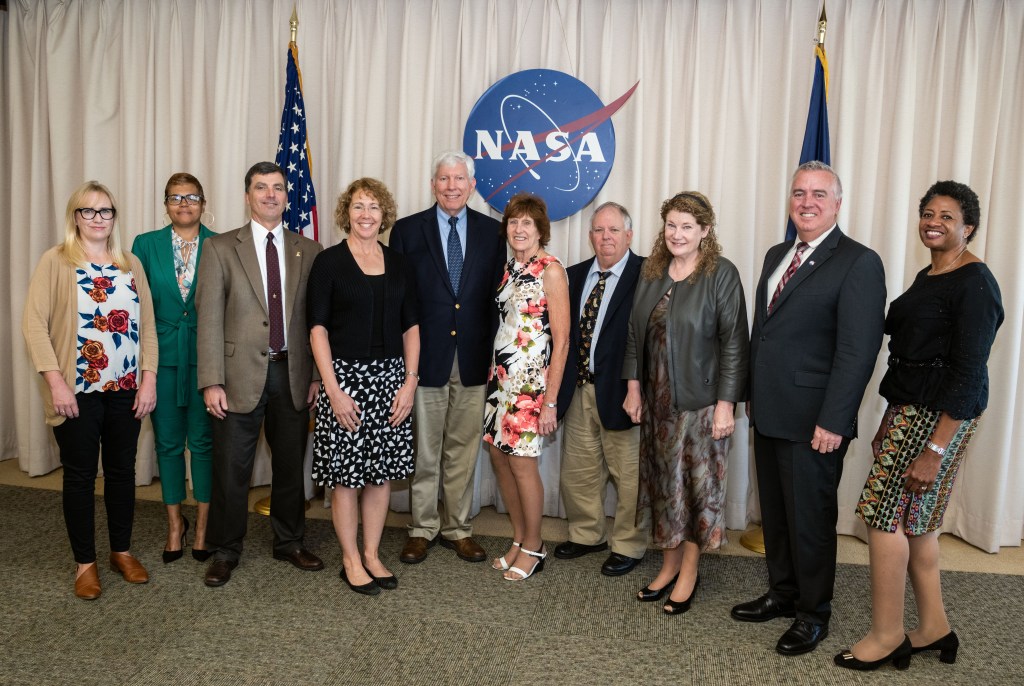 ASAP 2019 4th Quarterly Meeting held at NASA Johnson Space Center From left to right: Ms. Kerry Leeman (ASAP Technical Writer), Ms. Lisa M. Hackley (NASA ASAP Administrative Officer), Mr. Paul S. Hill, Dr. Sandra Magnus, Dr. George Neild, Dr. Patricia Sanders, (ASAP Chair), Dr. Richard Williams, Lieutenant General Susan Helms, Mr. David West, Ms. Carol Hamilton (NASA ASAP Executive Director).