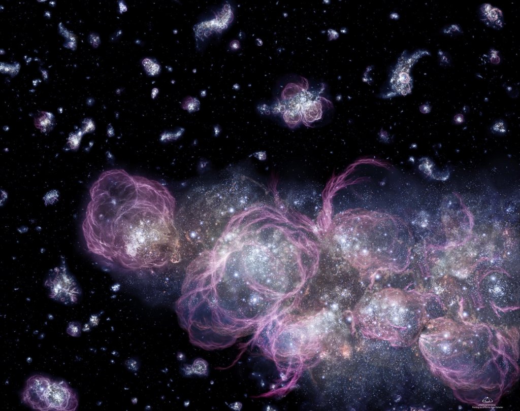 Artist's concept of the early universe
