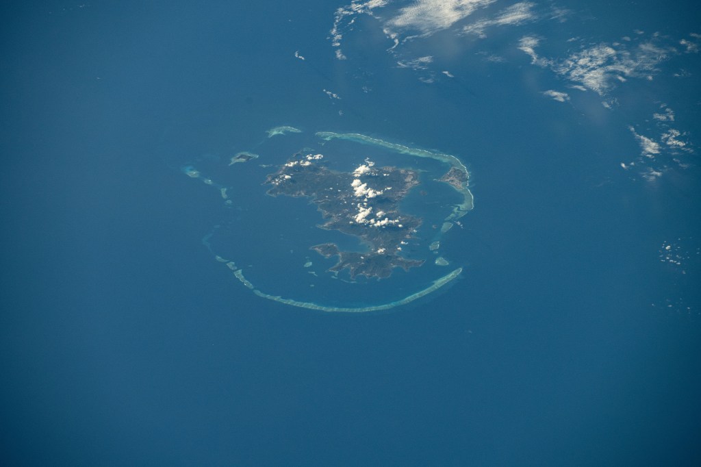 The Mayotte archipelago, a French overseas department and region, in the Mozambique Channel and in between Madagascar and Mozambique is pictured from the International Space Station as it orbited 263 miles above.