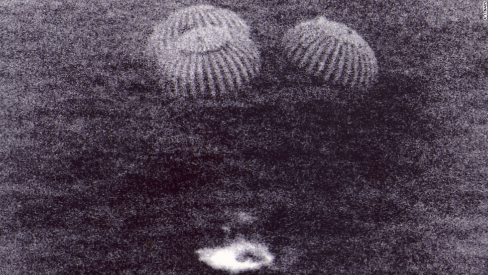Splashdown, as captured from a recovery helicopter