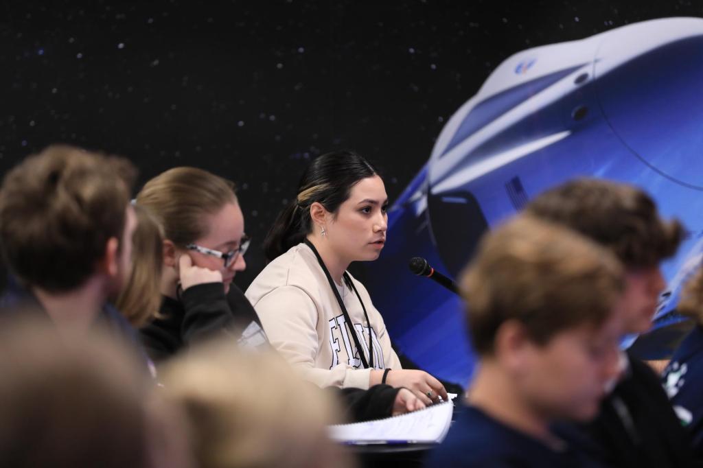 Student at NASA event