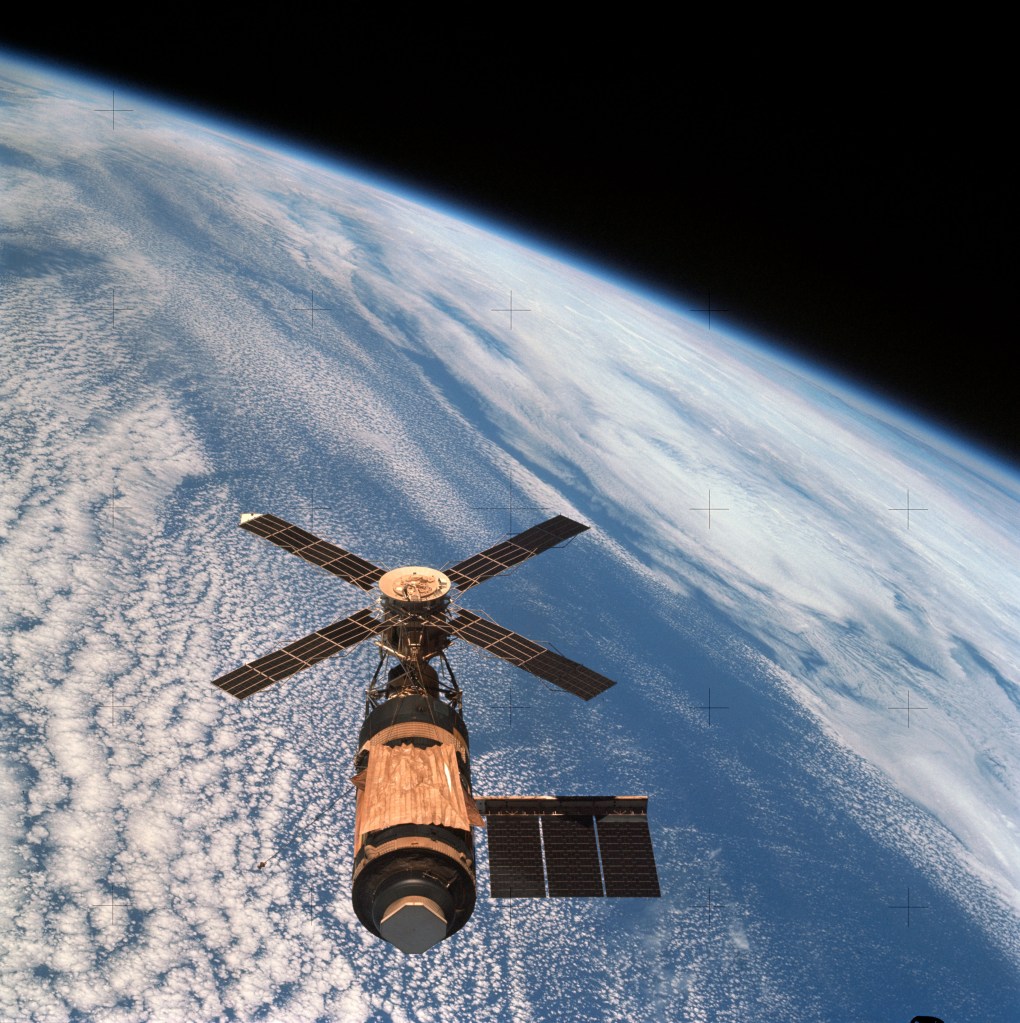 Skylab as it appeared to the final crew upon its departure