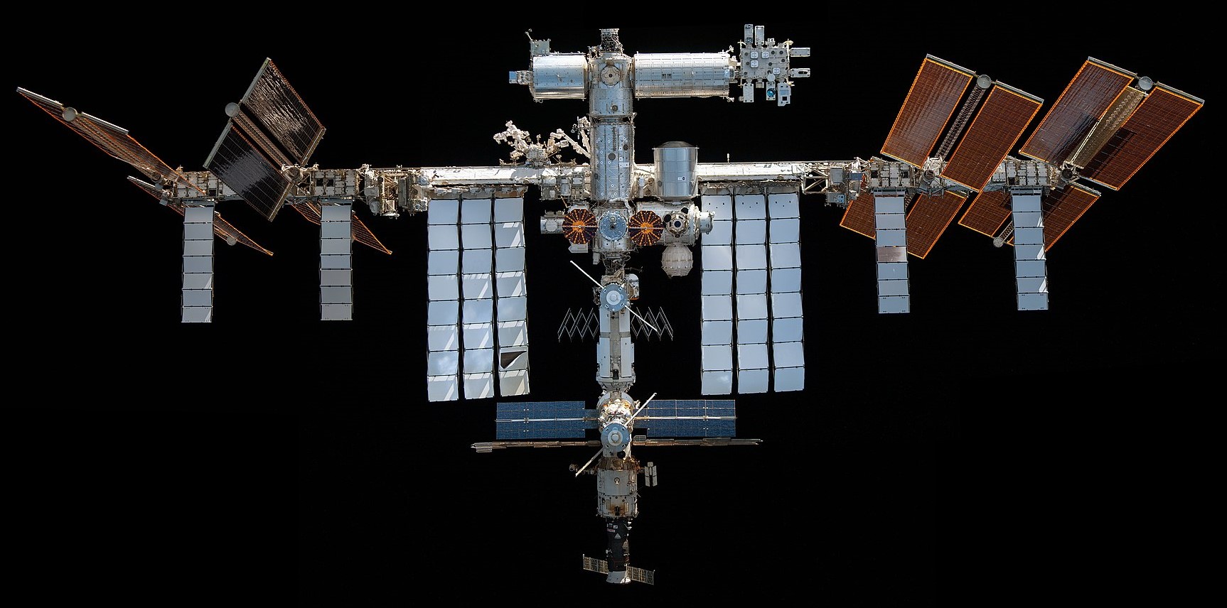 The International Space Station, the largest spacecraft in orbit