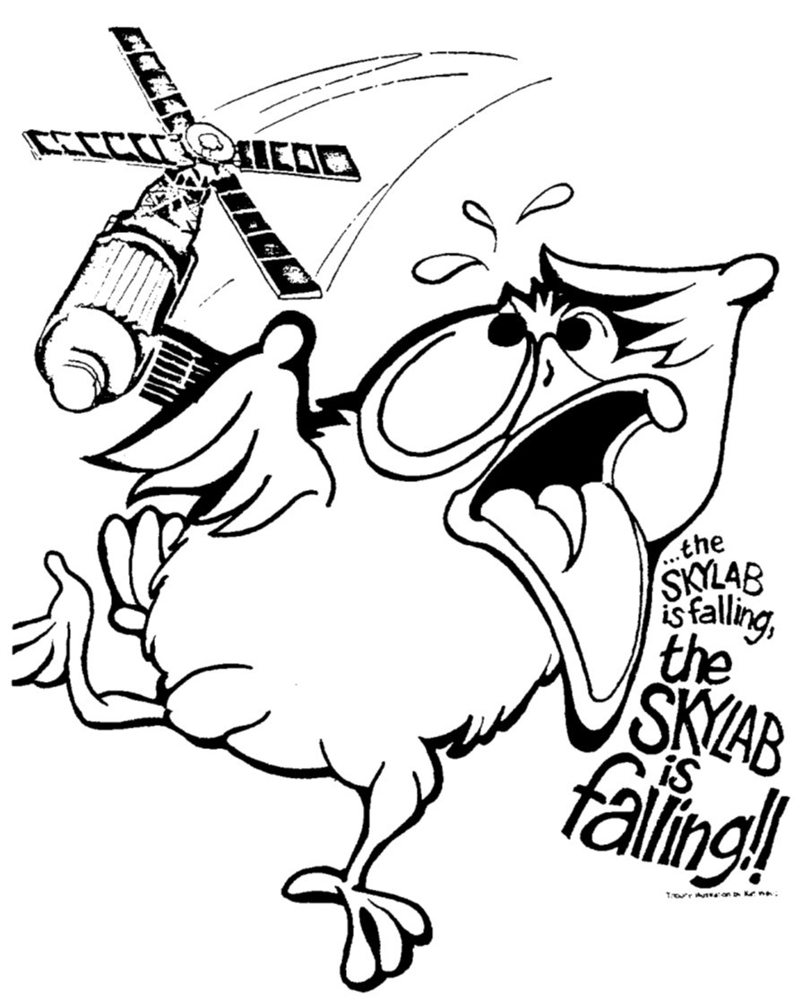 Cartoon of “Skylab is falling” fever