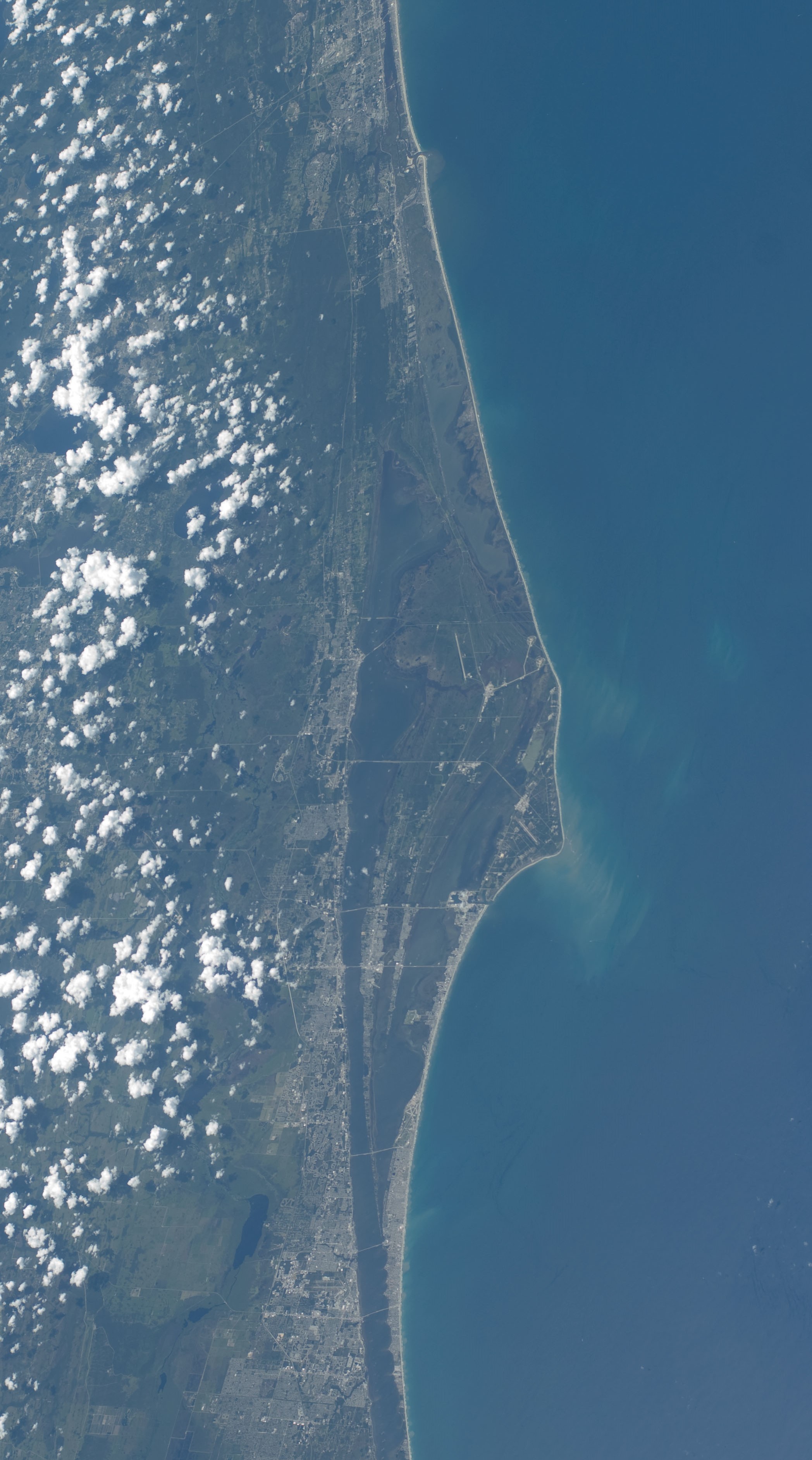 The central Florida coast including NASA’s Kennedy Space Center
