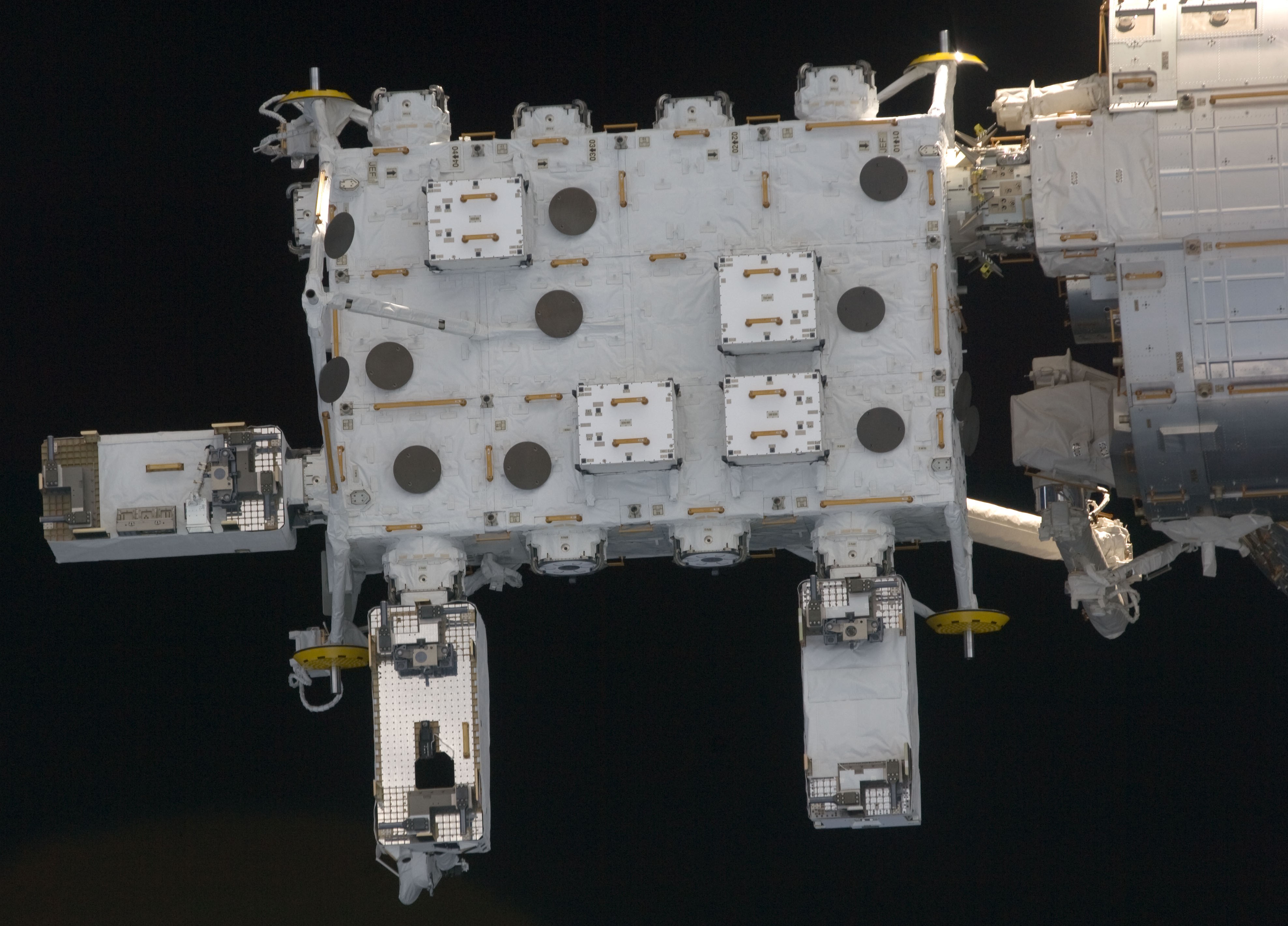 Photograph of the newly installed Exposed Facility on the Kibo Japanese Experiment Module
