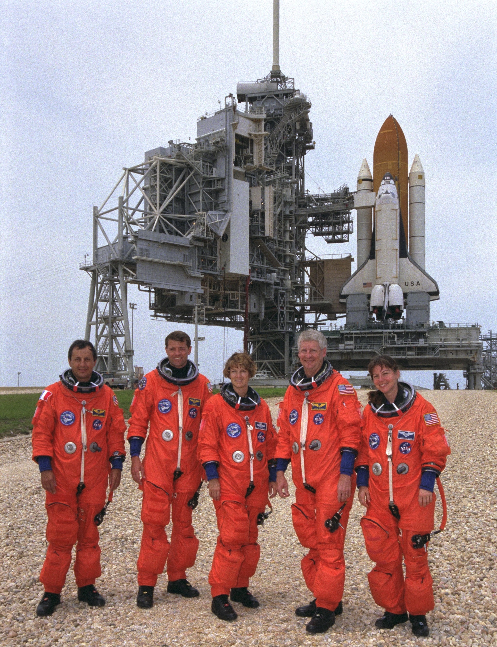 The STS-93 crew during the Terminal Countdown Demonstration Test