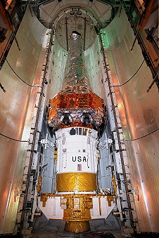 The Chandra X-ray Observatory loaded into Columbia's payload bay
