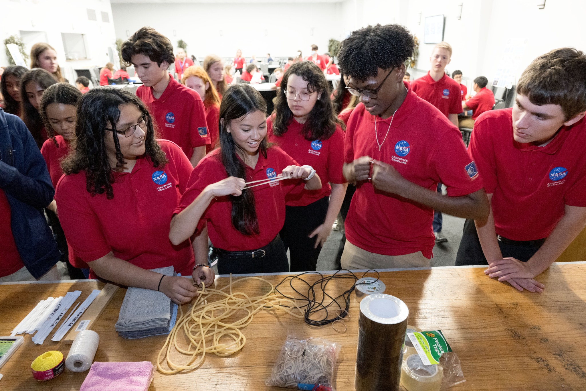 2024 High School Aerospace Scholars complete an engineering challenge.