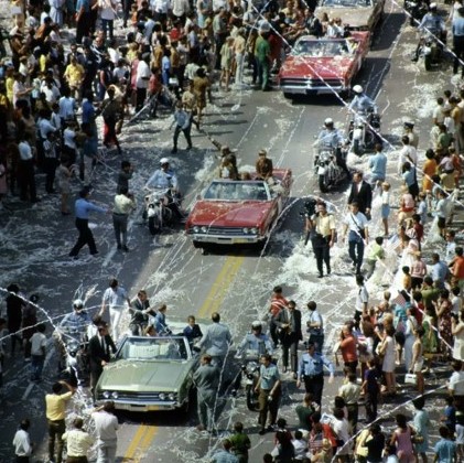 Aug. 16. Ticker tape parade in downtown Houston attended by 250,000 people