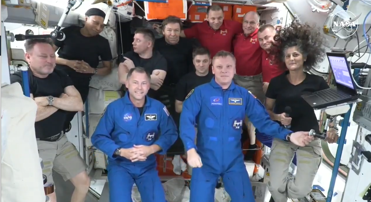 NASA's SpaceX Crew-9 crew joins Expedition 72 aboard the International Space Station. Credit: NASA