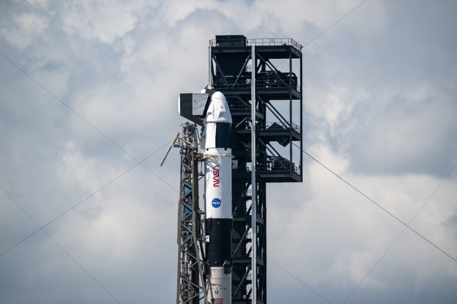 Image shows SpaceX's Dragon spacecraft atop a Falcon 9 rocket ahead of NASA's SpaceX Crew-9 mission from Space Launch Complex-40 at Cape Canaveral Space Force Station in Florida on Tuesday, Sept. 24, 2024.