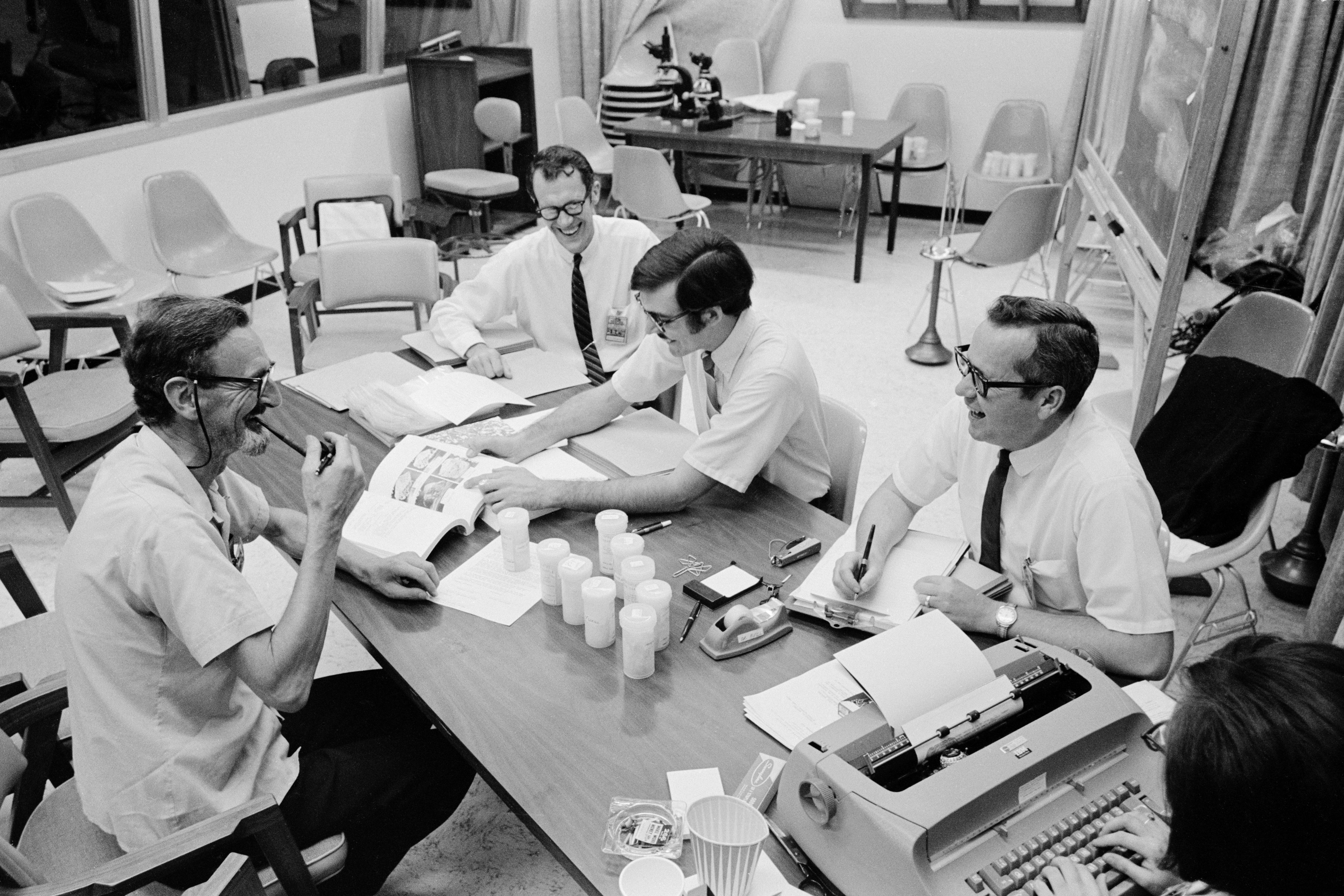 Distribution of Apollo 11 lunar samples to scientists at the Lunar Receiving Laboratory at the Manned Spacecraft Center, now NASA’s Johnson Space Center in Houston