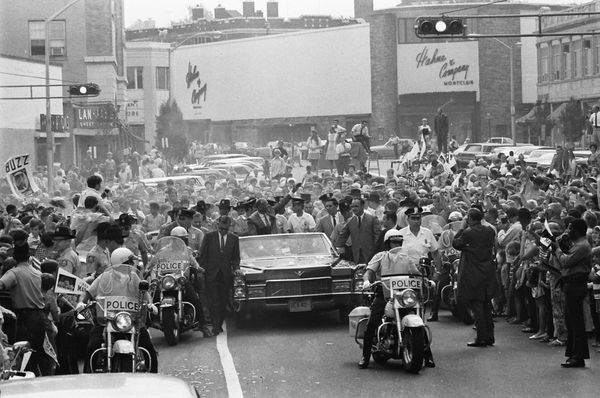 Edwin E. “Buzz” Aldrin at his hometown parade in Montclair, New Jersey