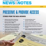 Front page of the Fall 2024 issue of NASA History News & Notes. The theme is Preserve & Provide Access: Stories from the NASA Archives.