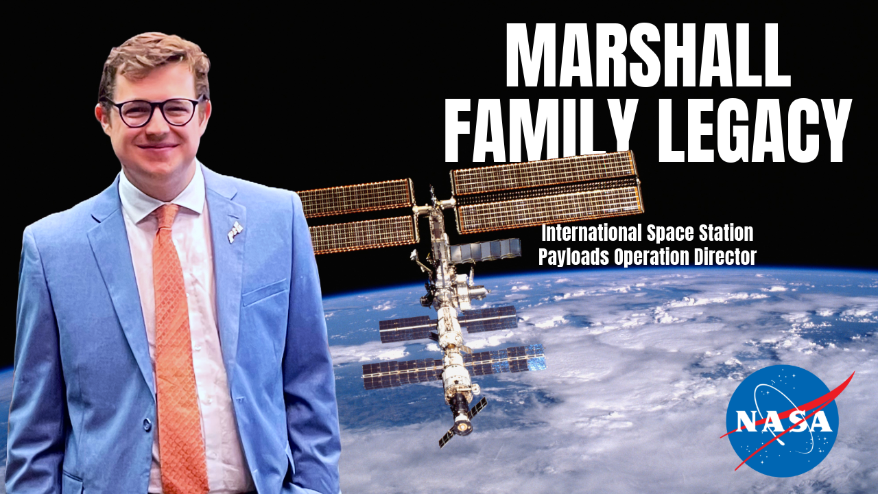 Jacob Onken is a second-generation payload operations director at NASA’s Marshall Space Flight Center. His father, Jay Onken, also served in the role in 1999. The father and son are the first family members at Marshall to both hold that position.