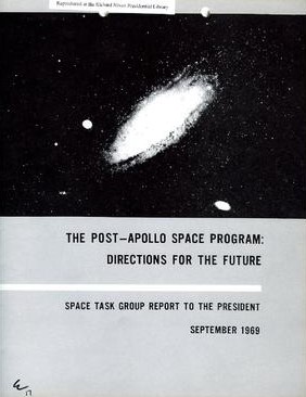 The cover page of the Space Task Group (STG) Report to President Nixon