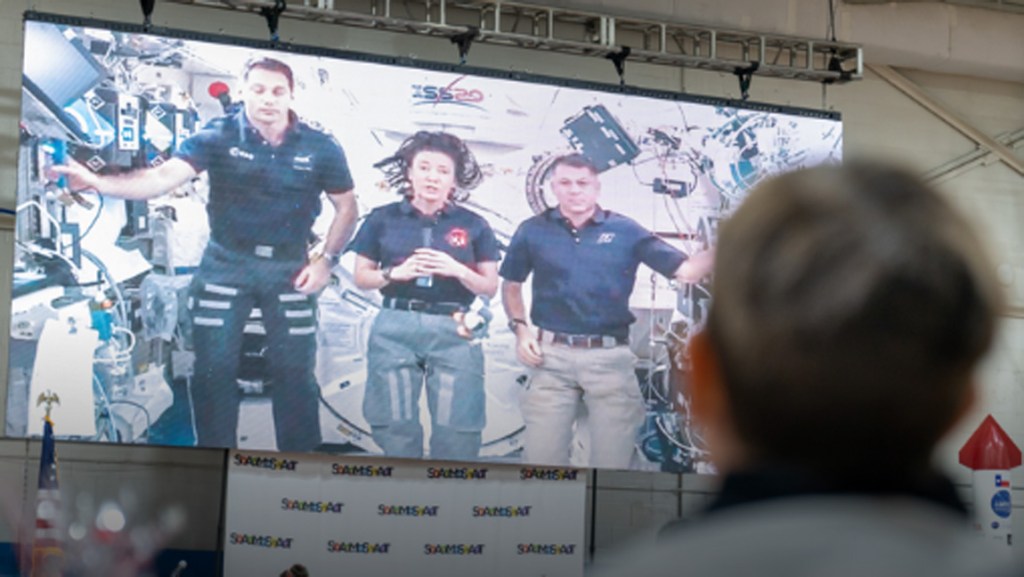 Students connect with Astronauts aboard the International Space Station.