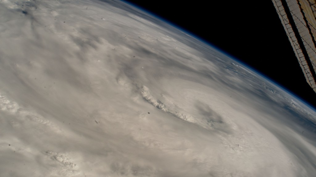 iss072e001650 (Sept. 25, 2024) -- Hurricane Helene is pictured from the International Space Station as it orbited 257 above the Gulf of Mexico off the coast of Mississippi.