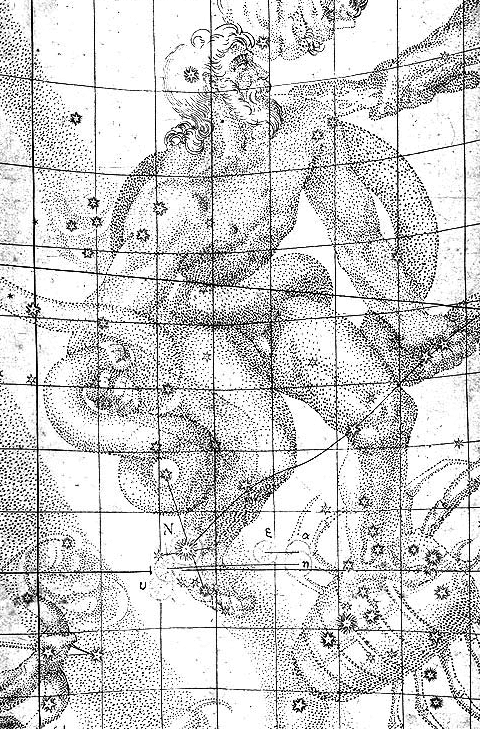 Closeup of Kepler's illustration of the location of the new star