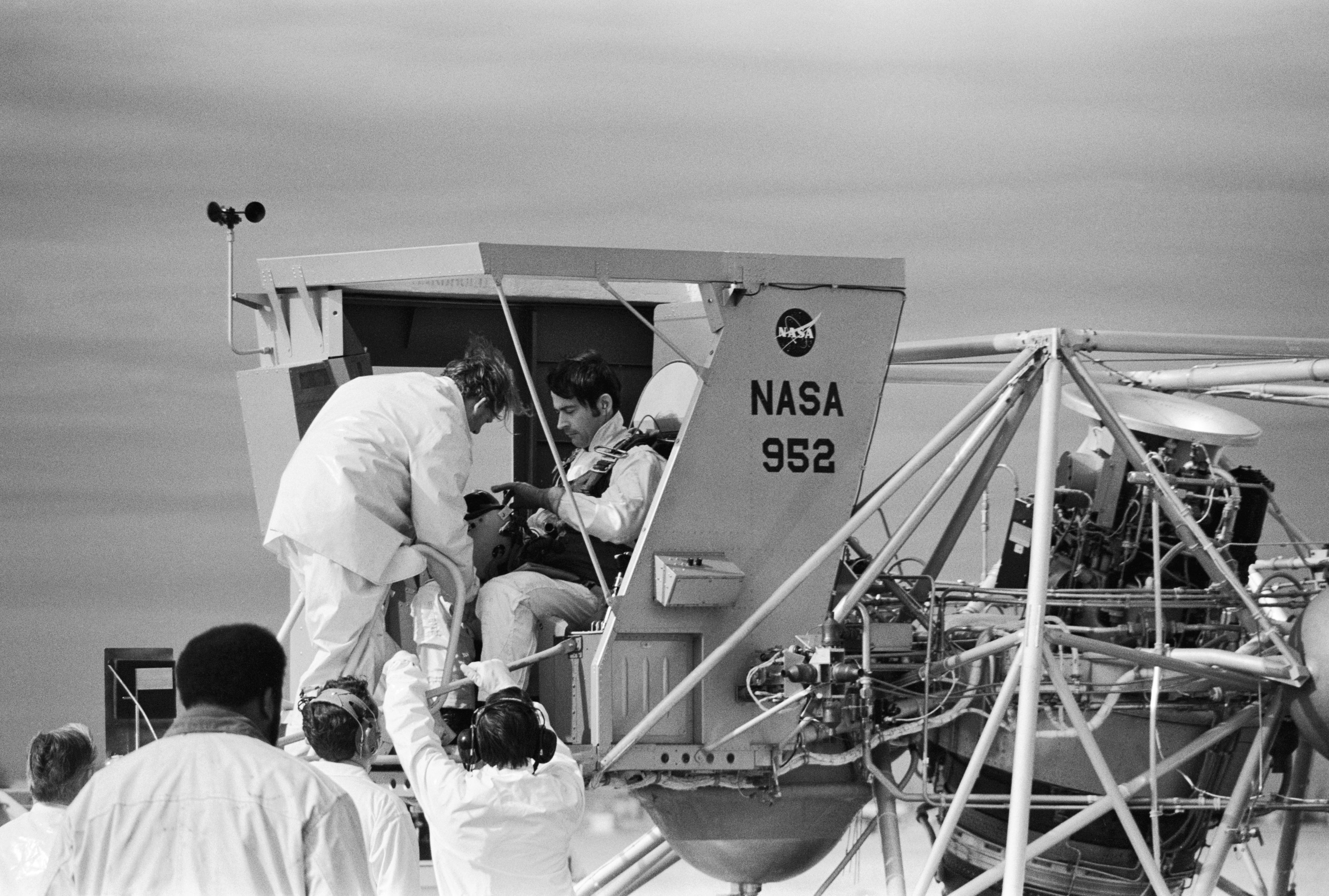 Apollo 16 Commander John W. Young prepares to fly LLTV-3