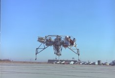 NASA chief test pilot Joseph “Joe” A. Walker during the first flight of the Lunar Landing Research Vehicle (LLRV)