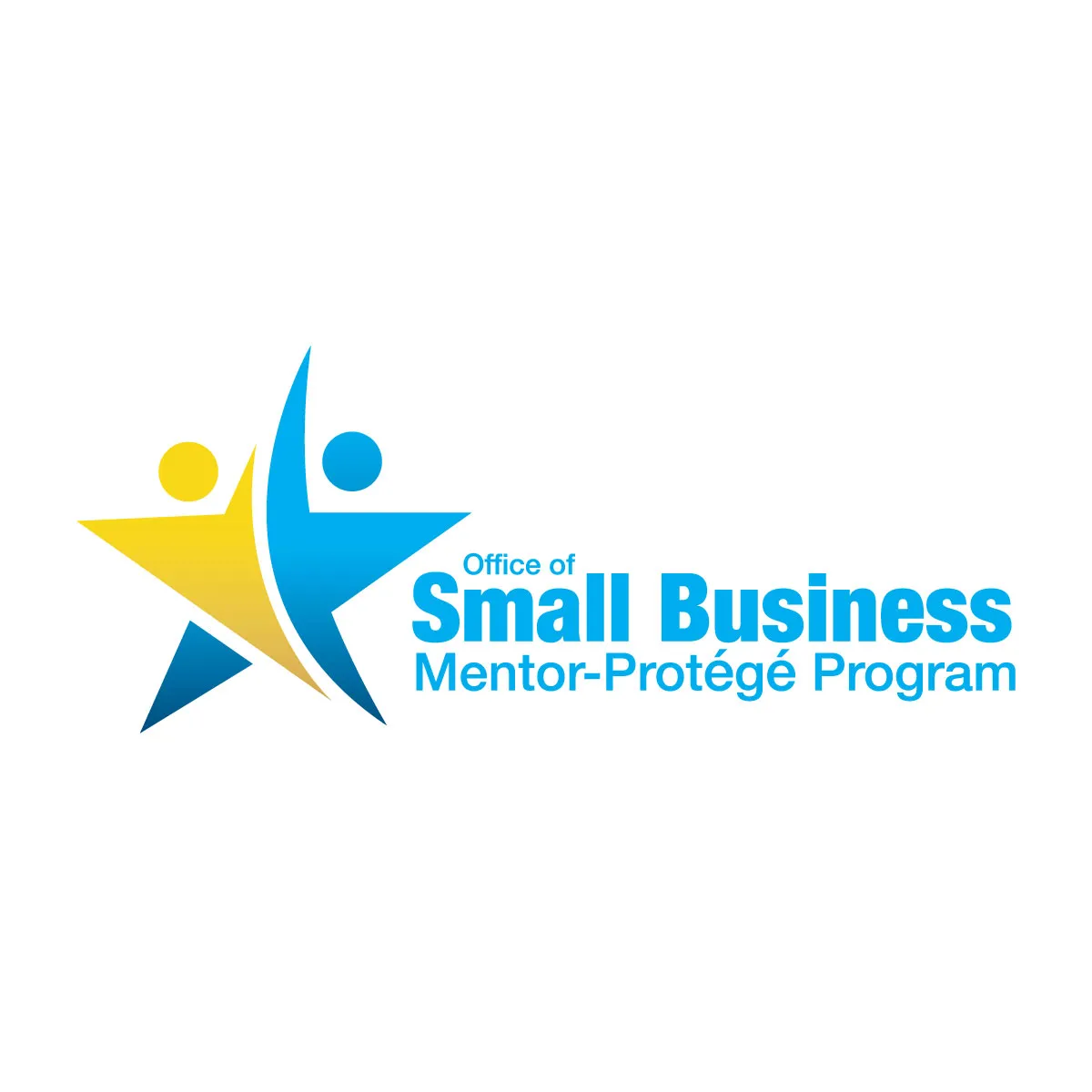 A yellow and blue star logo stands next to text that reads "Office of Small Business Mentor-Protégé Program."