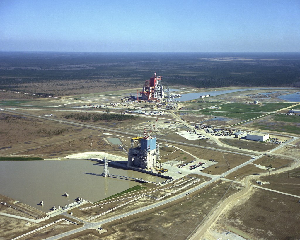 An aerial image from early 1967 shows the completed A-2 Test Stand 