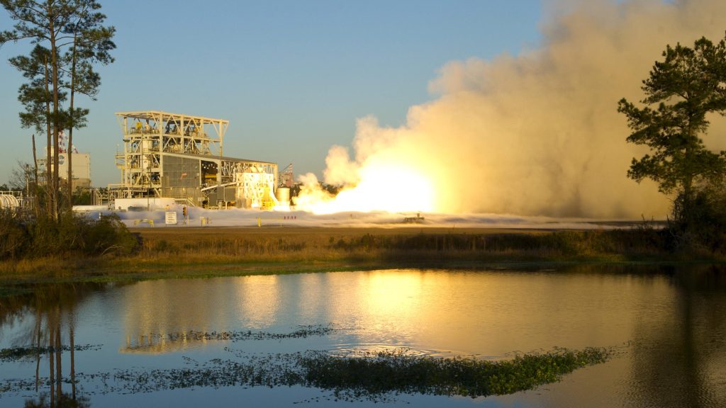 An engine acceptance test on the E-1 Test Stand