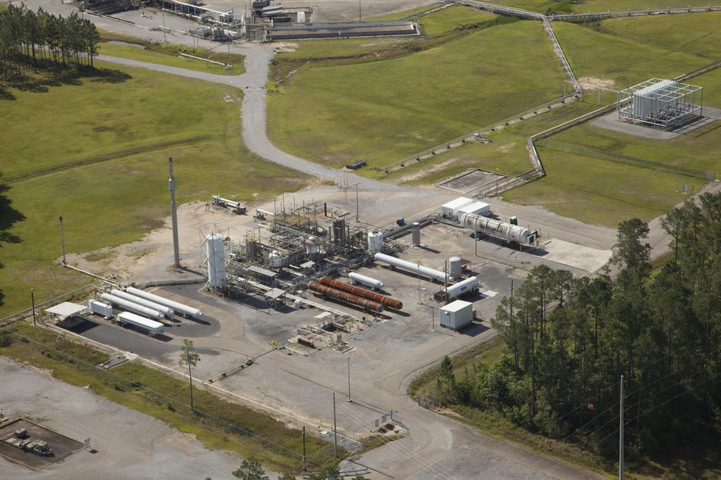 An aerial view of the E-2 Test Stand, Cell 1