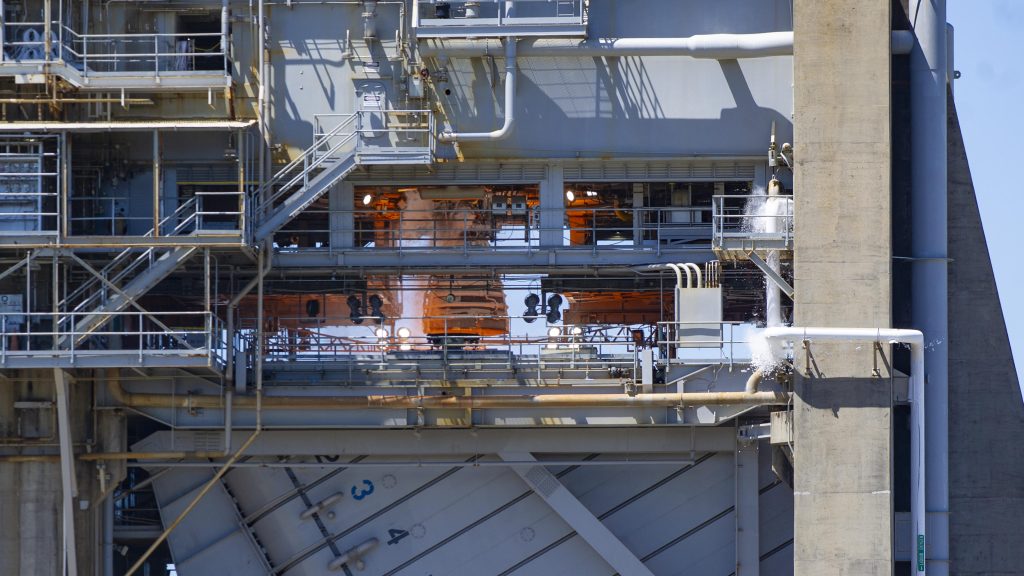 engine test on the Fred Haise Test Stand