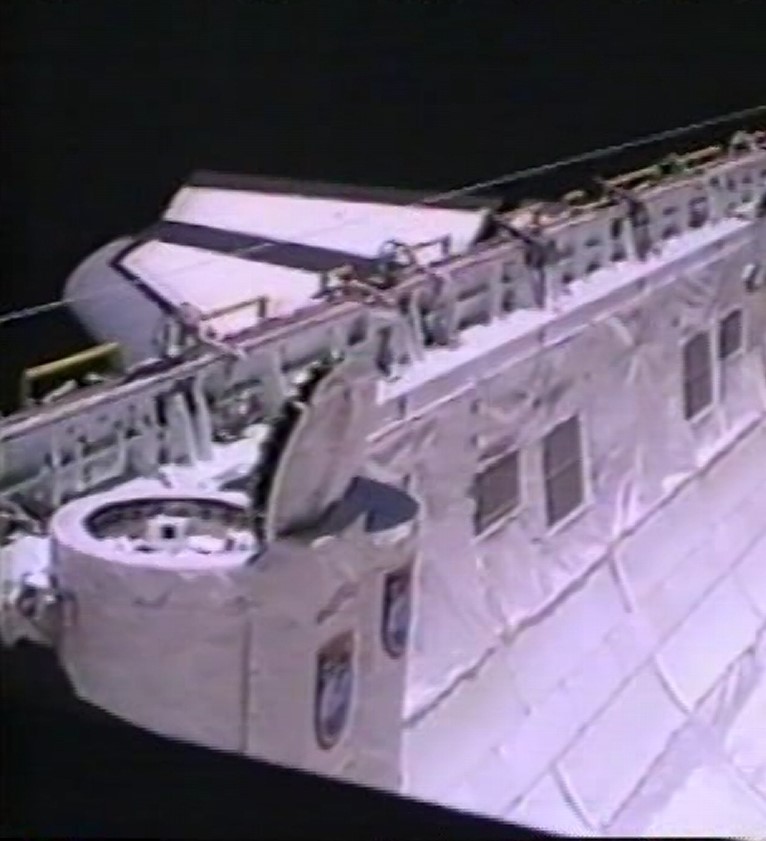 The Shuttle Solar Backscatter Ultraviolet experiment in Atlantis’ payload bay