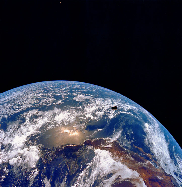 View of the Earth shortly after Trans Lunar Injection