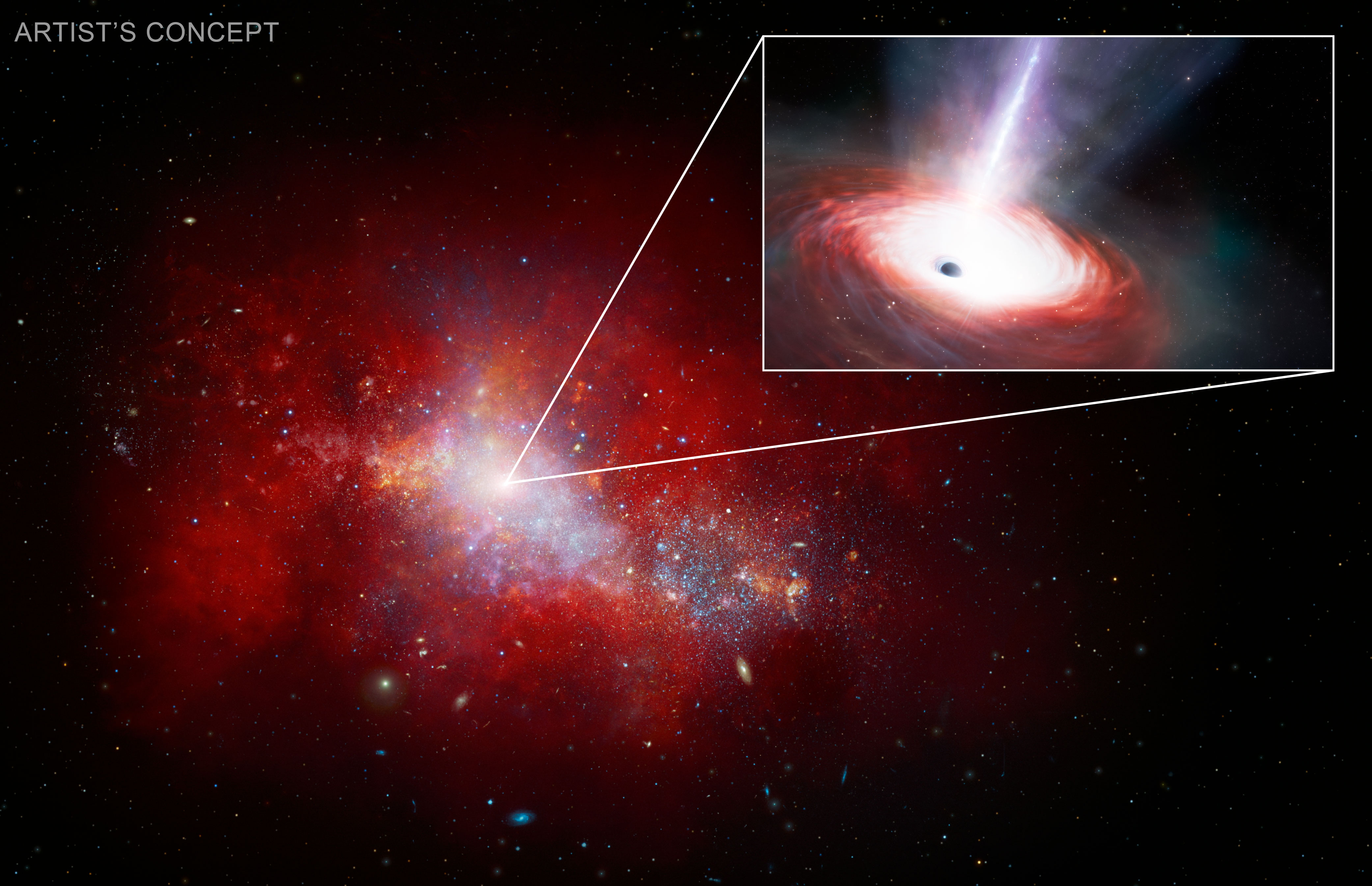 Astronomers To find Early Speedy-Feeding Black Hollow The use of NASA Telescopes – NASA