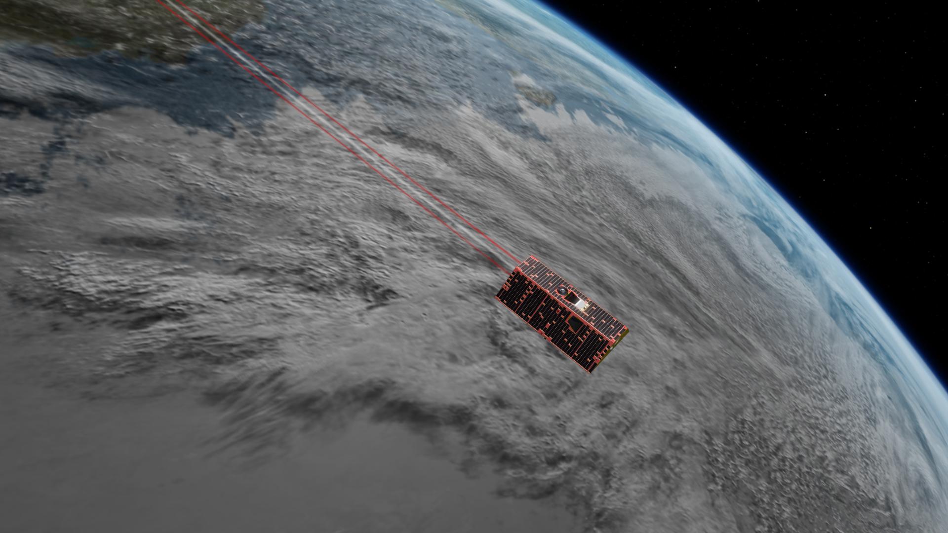 Illustration of the twin spacecraft of the NASA/German Research Centre for Geosciences (GFZ) Gravity Recovery and Climate Experiment Follow-On (GRACE-FO) mission. GRACE-FO will continue tracking the evolution of Earth's water cycle by monitoring changes in the distribution of mass on Earth.