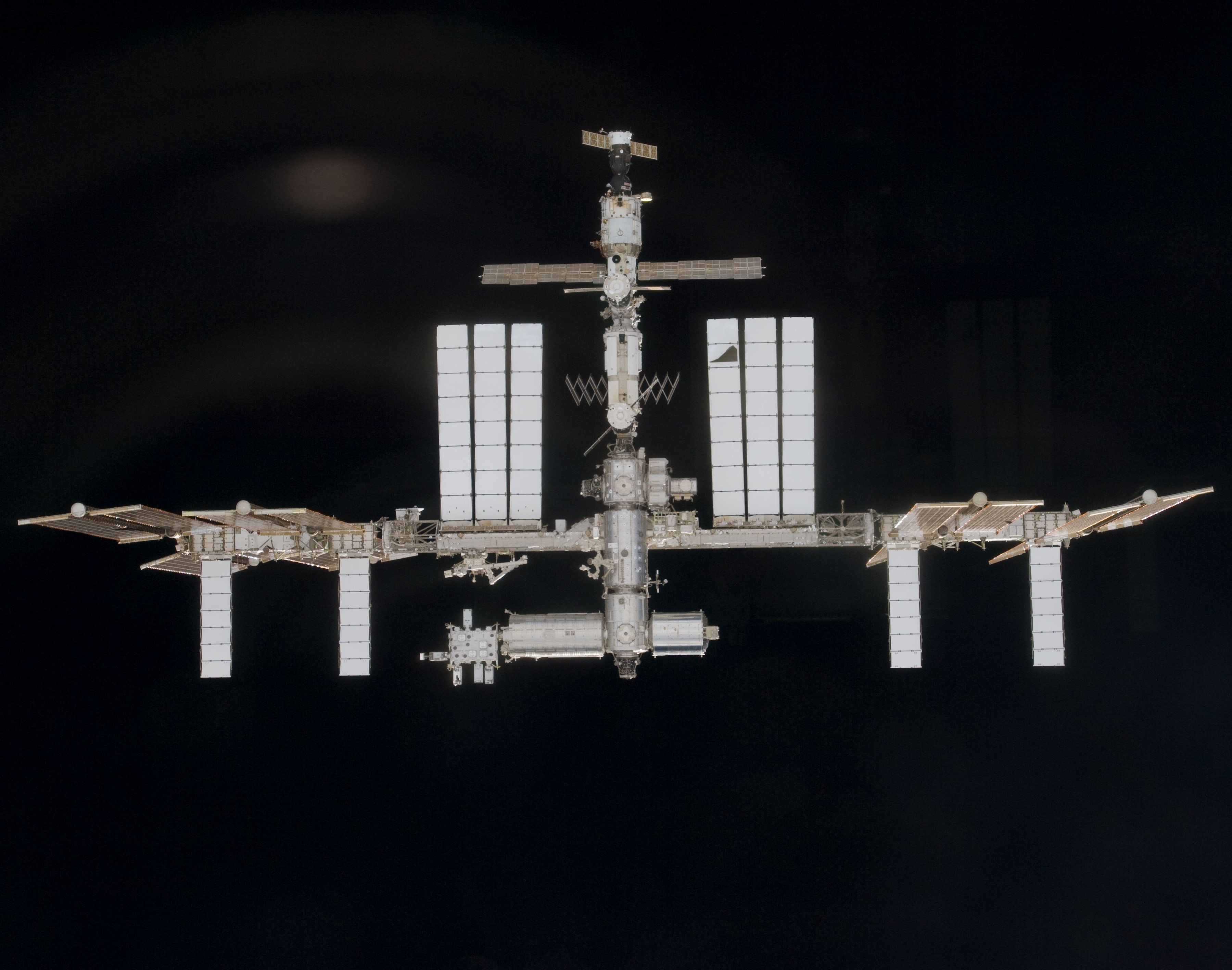 The International Space Station as seen from Atlantis