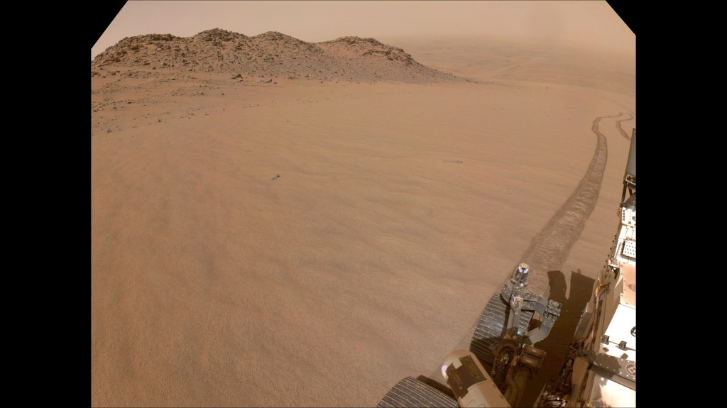 Perseverance Mars rover captured this scene showing the slippery terrain