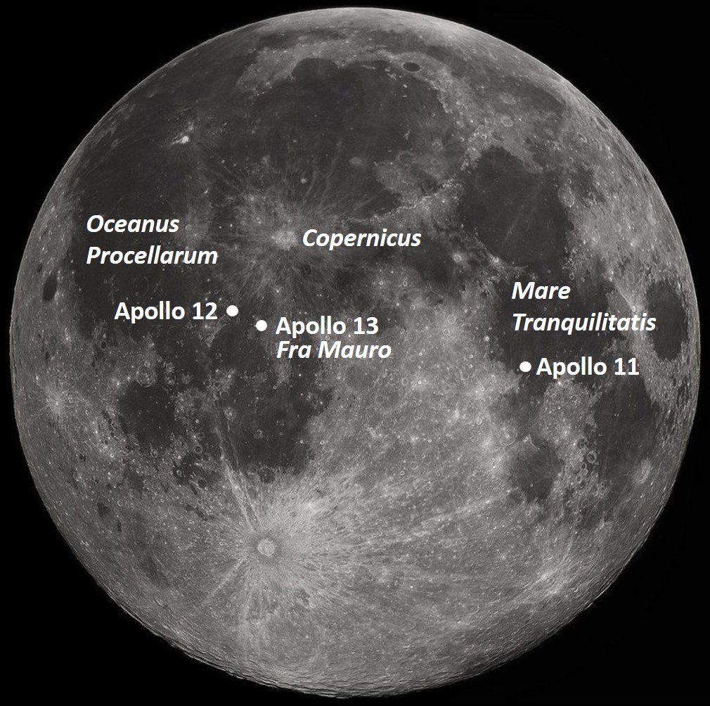 Black and white image of the Moon.