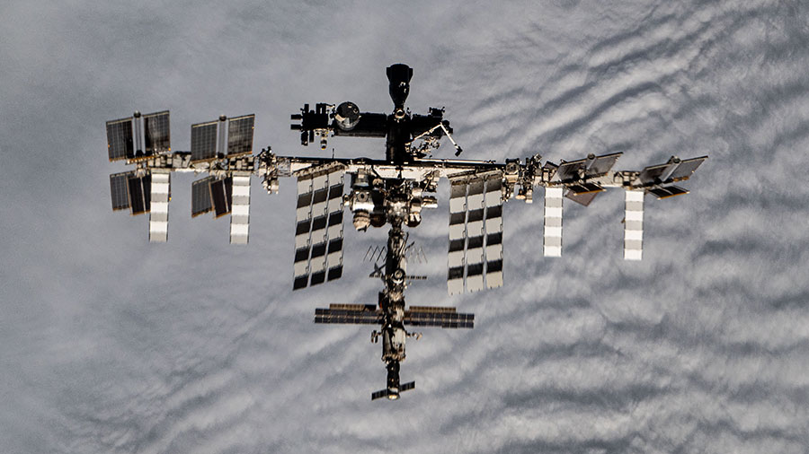 The International Space Station is pictured from the SpaceX Dragon crew spacecraft by a SpaceX Crew-8 member shortly after undocking on Oct. 23, 2024.