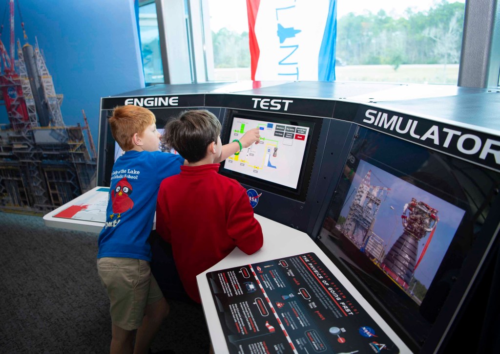 A pair of young visitors to INFINITY Science Center