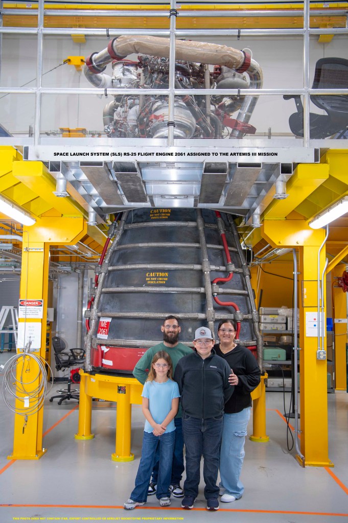 Cookbook author and culinary content creator Caroline Davis, popularly known as Mississippi Kween, and her family touring the L3Harris (formerly Aerojet Rocketdyne) Engine Assembly Facility