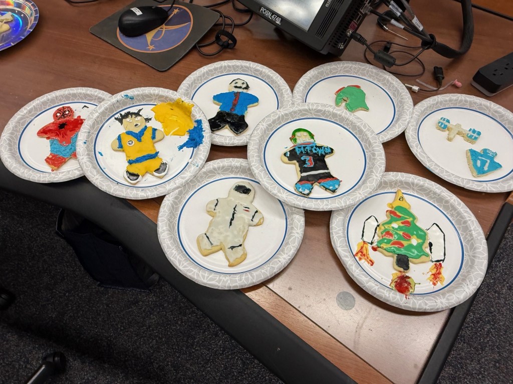 Cookies decorated by the MCC Orbit 2 team.