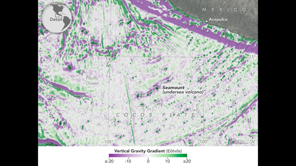 Global map of seafloor features